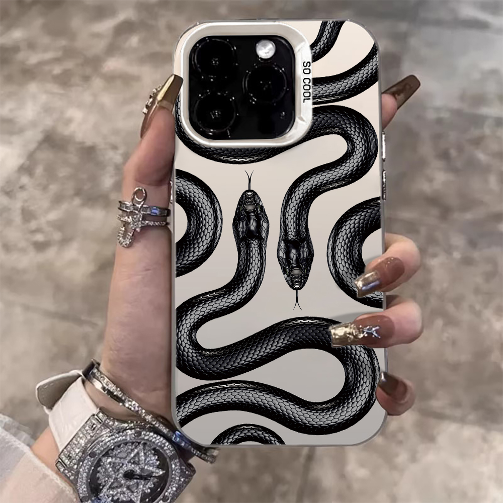 Samsung Galaxy A55 - Чехол Dark Aesthetic Coiled Snake Minimal